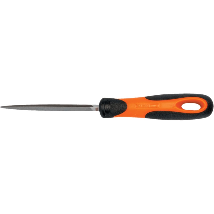 6" (150mm) 3-SQUARE Second Engineers File + Handle