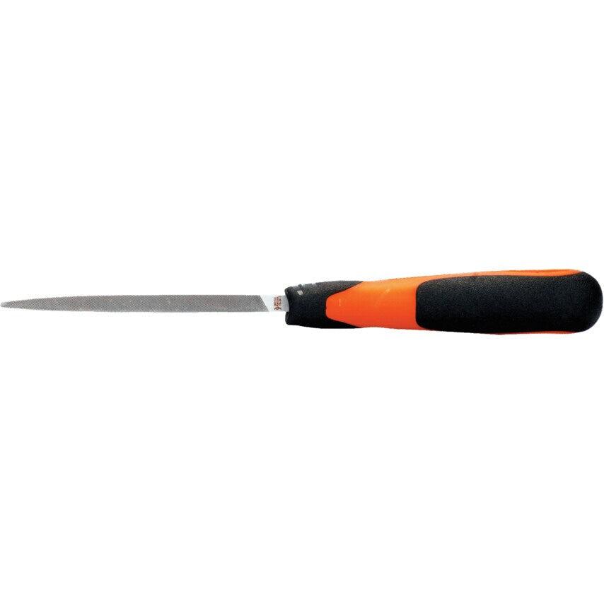 6" (150mm) 3-SQUARE Second Engineers File + Handle