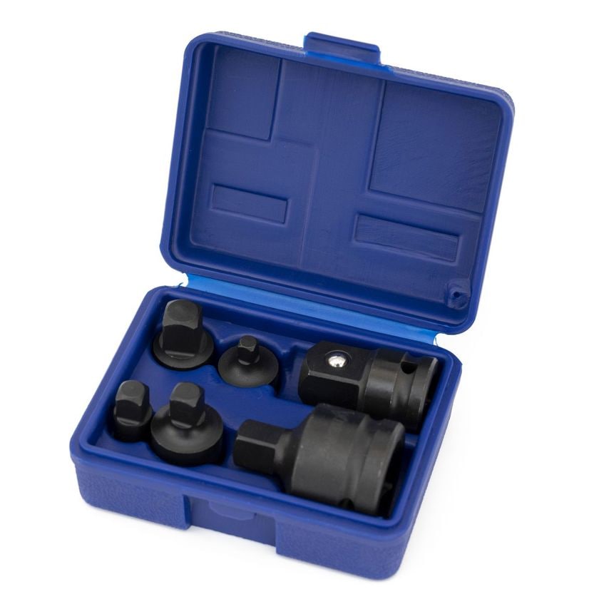 6 PC Piece Impact Socket Cr-Mo Reducer Tool Set 1/4 3/8 1/2 3/4 Adapter