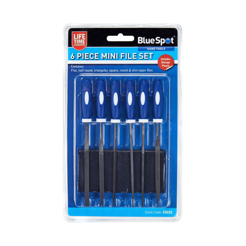 6 Pce 150mm (6") Mini File Set With Pouch