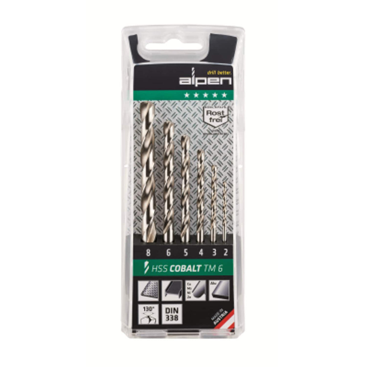 6 Piece Cobalt 2.00mm - 8.00mm