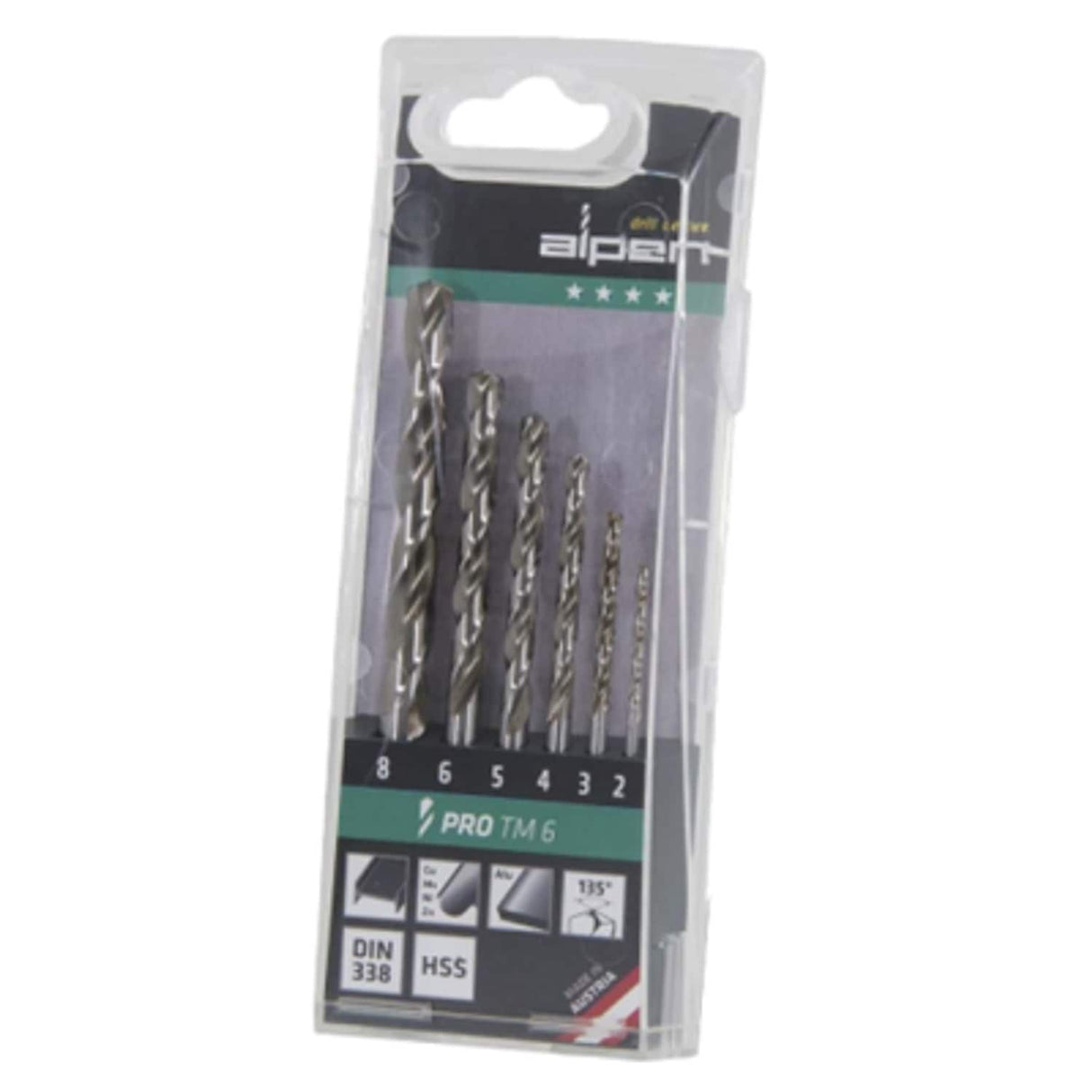 6 Piece HSS Pro Ground Jobber Drill Set
