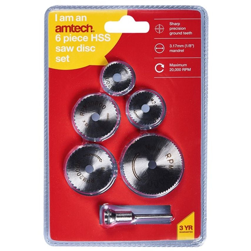 6 Piece High Speed Steel (Hss) Saw Disc Set