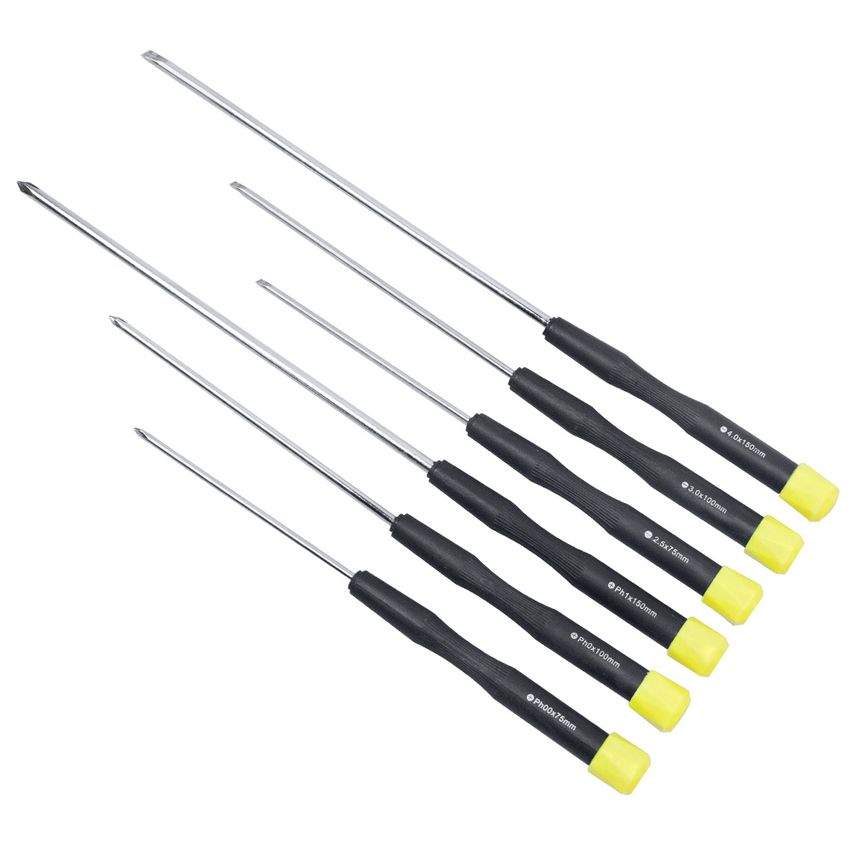 6 Piece Long Precision Screwdriver Set