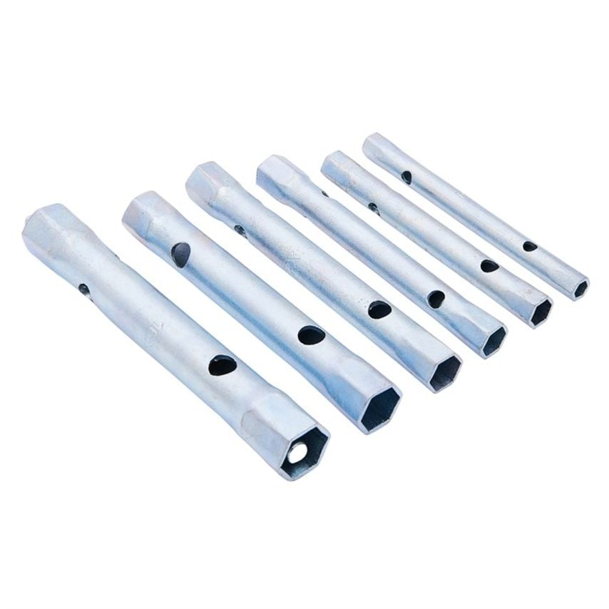 6 Piece Tubular Box Spanner Set with Tommy Bar
