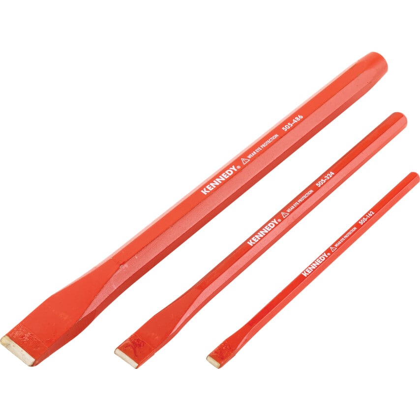 6" x 1/4", 8" x 1/2", 10" x 3/4" Cold Chisel Set