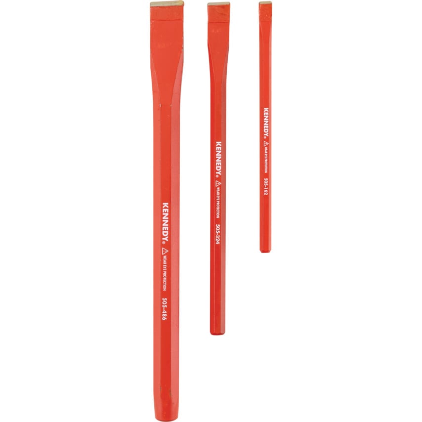 6" x 1/4", 8" x 1/2", 10" x 3/4" Cold Chisel Set