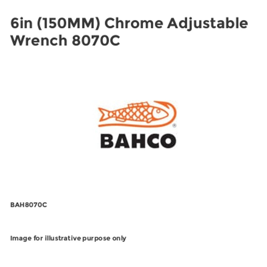 6in (150MM) Chrome Adjustable Wrench 8070C