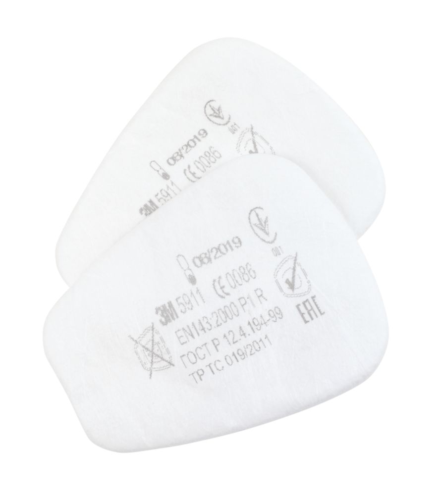 3M 5911 Particulate Filters P1R 2 Pack