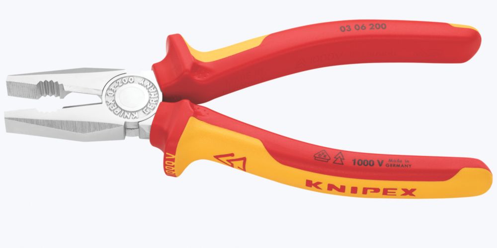 Knipex  VDE Combination Pliers 8" (200mm)