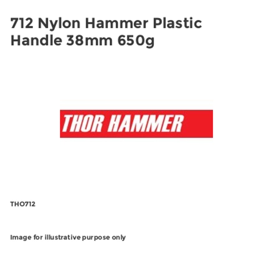 712 Nylon Hammer Plastic Handle 38mm 650g THO712