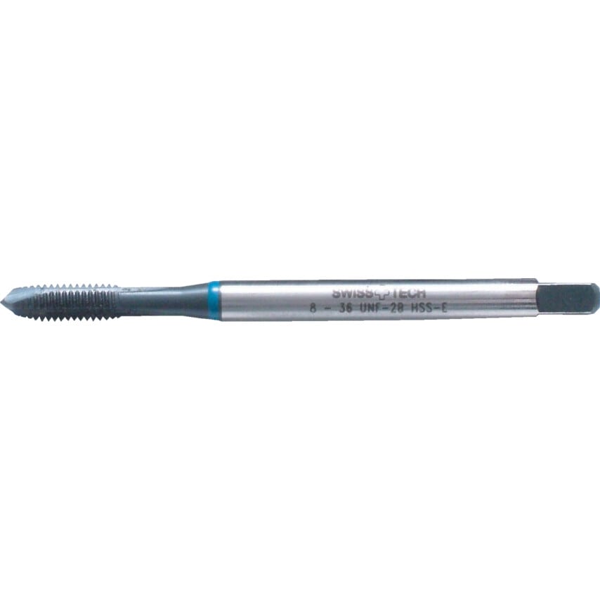 7/16"X20 UNF HSS-EV Blue Ring Spiral Point/Gun Nose Tap - DIN 374