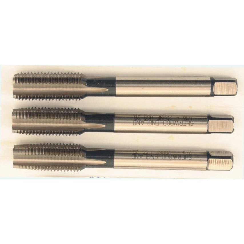 7/16"X20 UNF HSSGT Straight Flute Tap Set