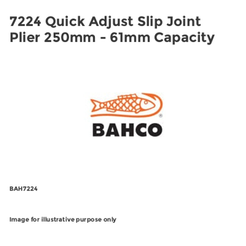7224 Quick Adjust Slip Joint Plier 250mm - 61mm Capacity