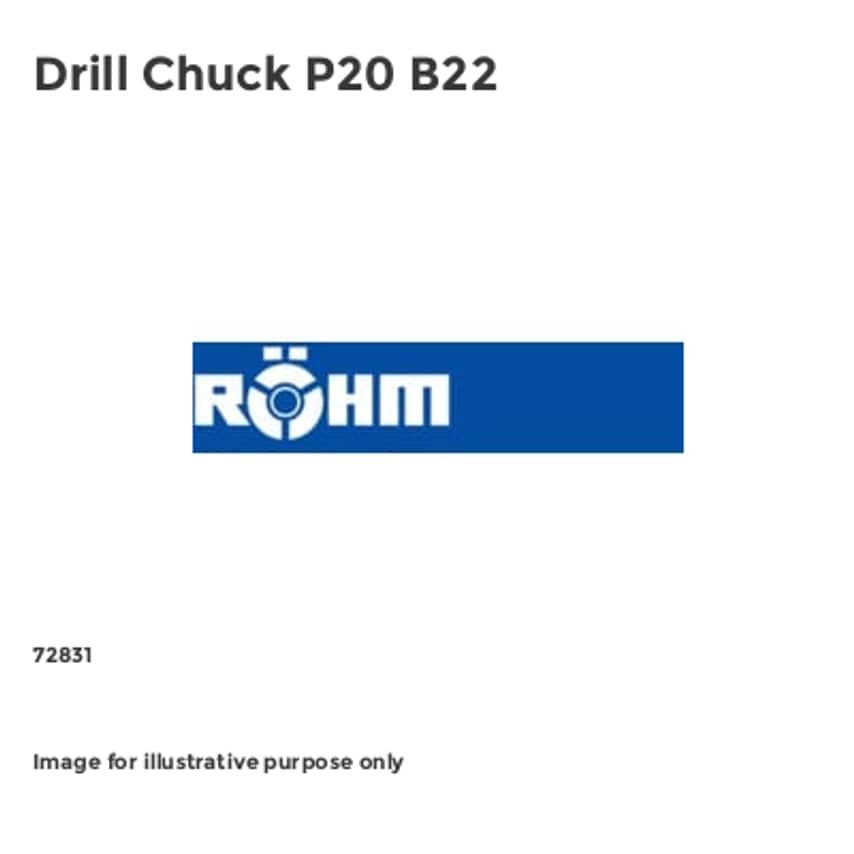 72831 Drill Chuck P20 B22