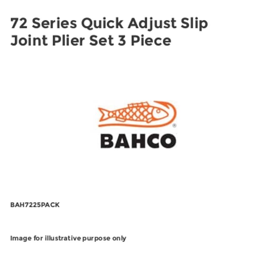 72 Series Quick Adjust Slip Joint Plier Set 3 Piece