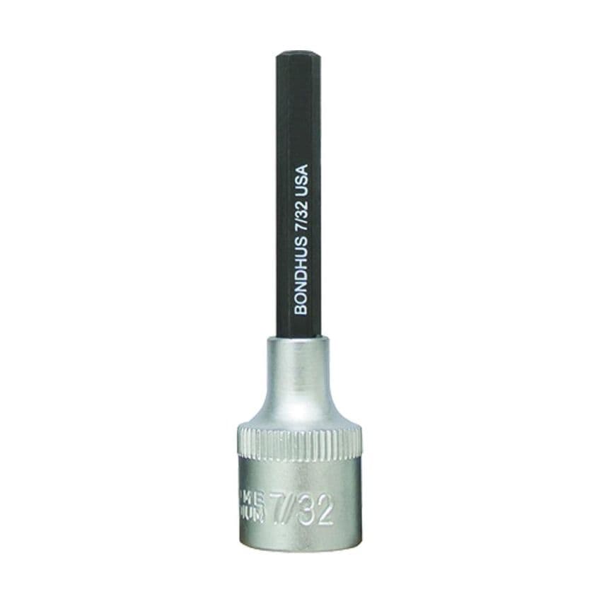 7/32" Hex 2" Inhex Socket Bit + Hex Socket, 7/32", 43211