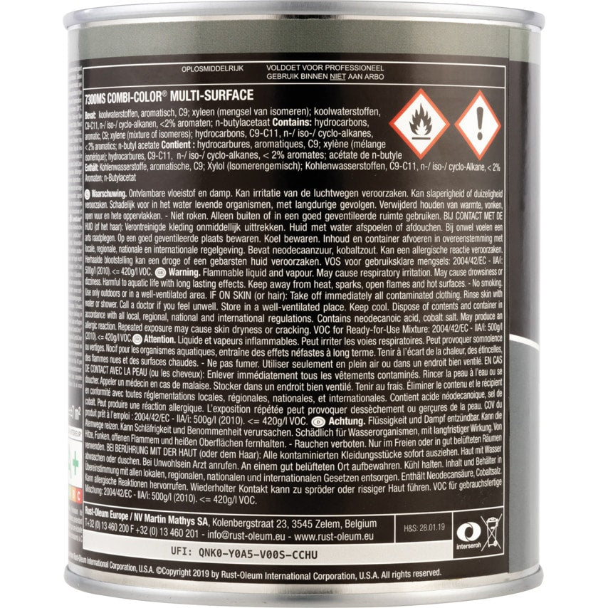 7349MS CombiColor Satin White Multi-surface Paint - 750ML