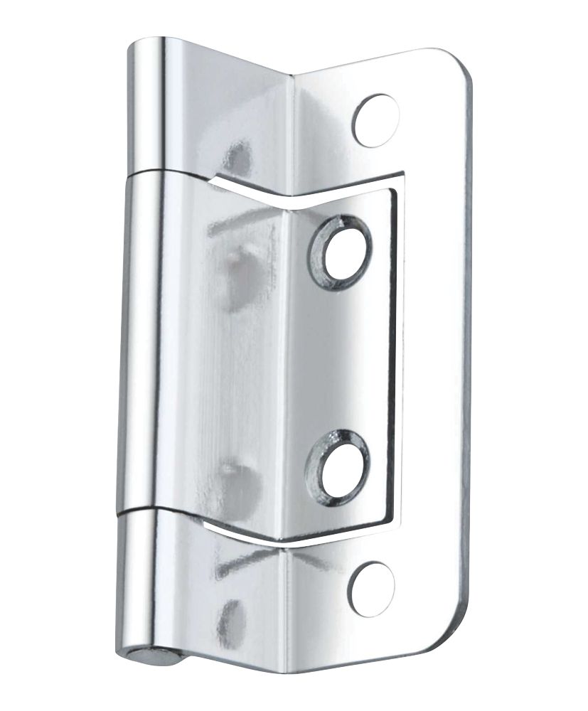 Smith & Locke Polished Chrome  Double Cranked Door Hinges 50mm x 64.6mm 2 Pack