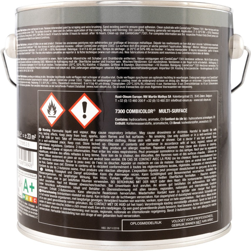 7375MS CombiColor Multi-surface Satin Black 2.5L