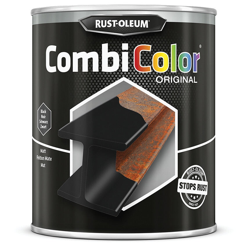 7378 Combicolor Flat Black Metal Paint - 750ML