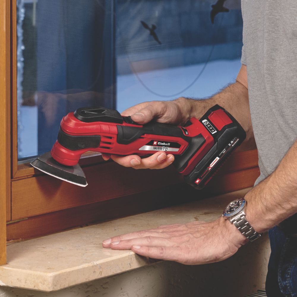 Einhell Varrito 18V Li-Ion Power X-Change  Cordless Multi-Tool & 14 Accessories - Bare