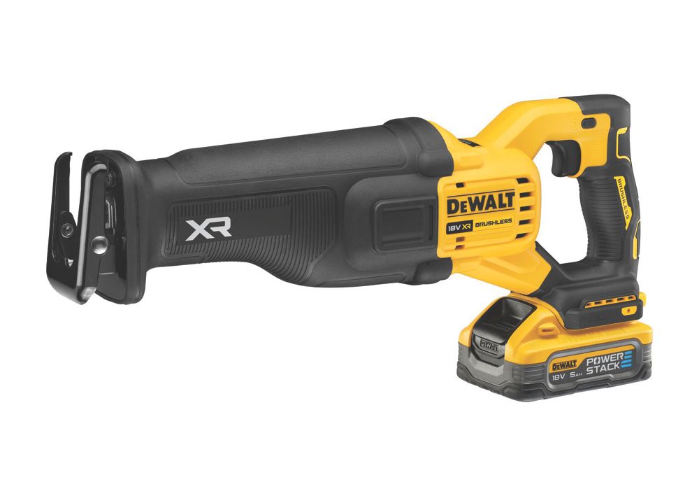 DeWalt DCS386H2T-GB 18V 2 x 5Ah Li-Ion PowerStack Brushless Cordless Reciprocating Saw