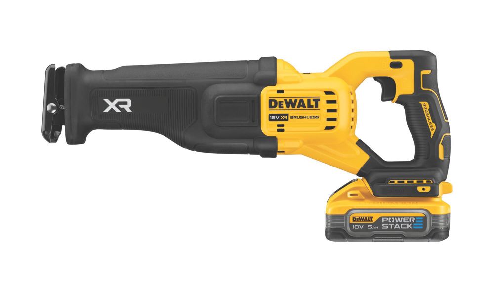 DeWalt DCS386H2T-GB 18V 2 x 5Ah Li-Ion PowerStack Brushless Cordless Reciprocating Saw