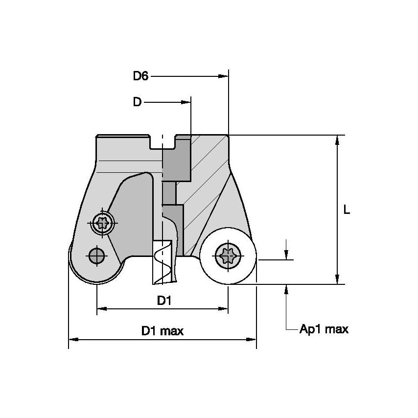 75A05RSRC19CU 3 Diameter Button Daisy Fmill 3/4 I