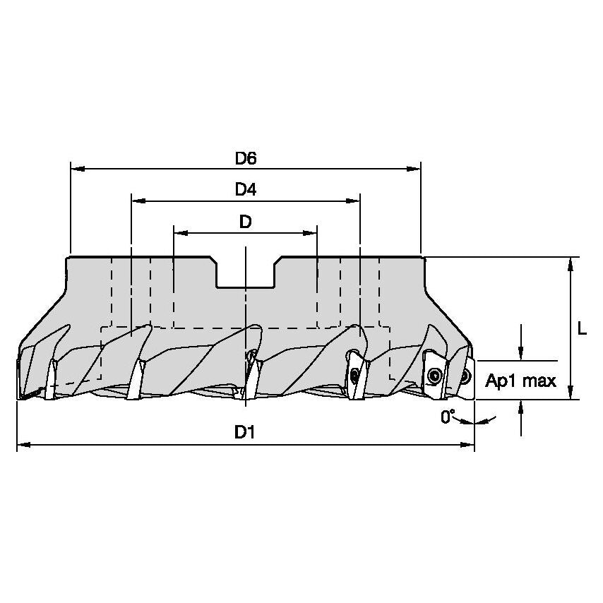 75B05RS90ED18D-UAL Mill 1 18 Shell Mill D=3.0 Z=4