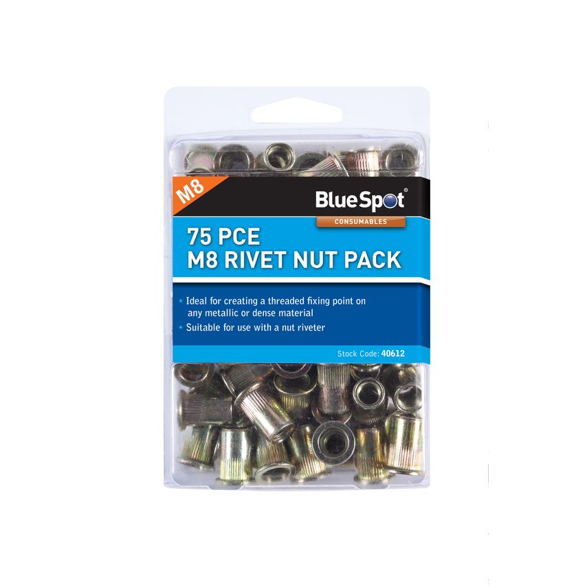 75 Piece M8 Rivet Nut Pack