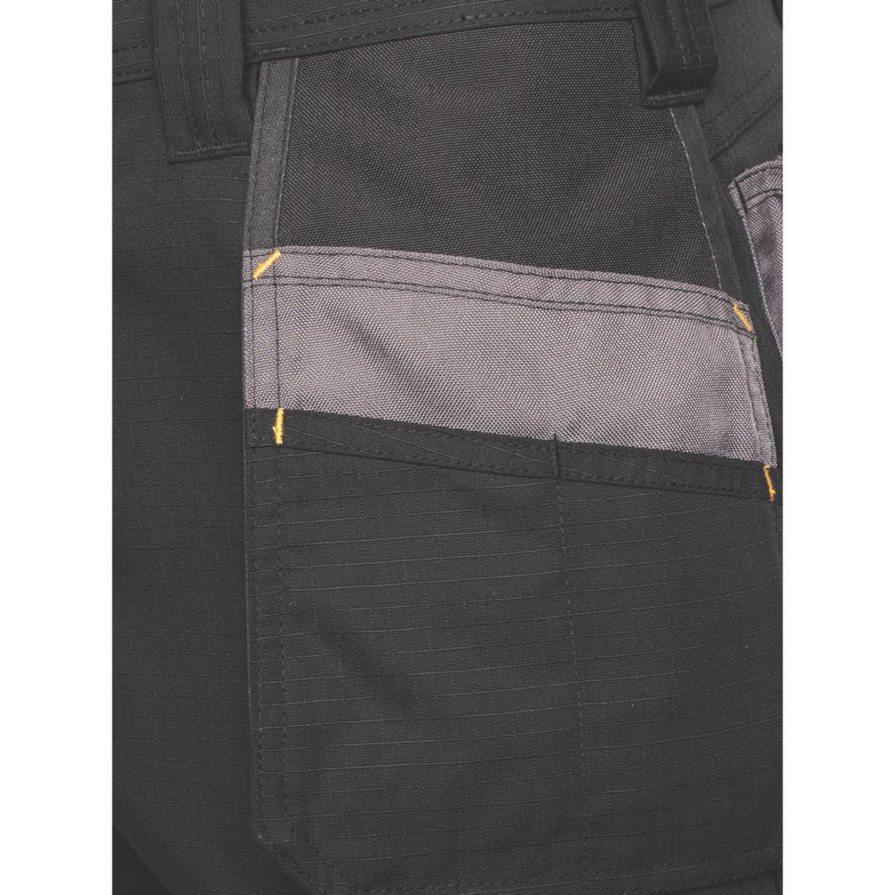 JCB Trade Plus Rip-Stop Work Trousers Black / Grey 36" W 32" L