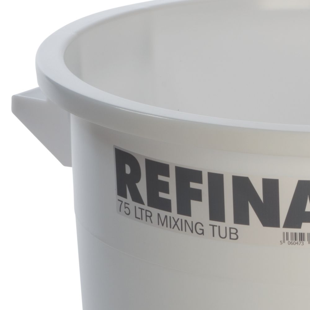 Refina  Plastic Mixing Tub White 75Ltr