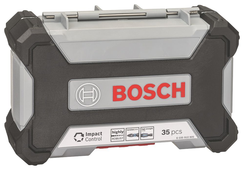Bosch Pick & Click Metal Impact Control Screwdriver & HSS Drill Bits 35 Piece Set