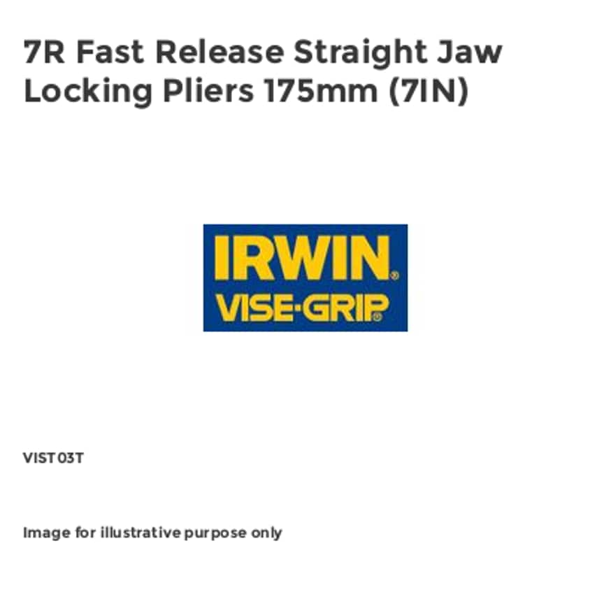 7R Fast Release Straight Jaw Locking Pliers 175mm (7IN)