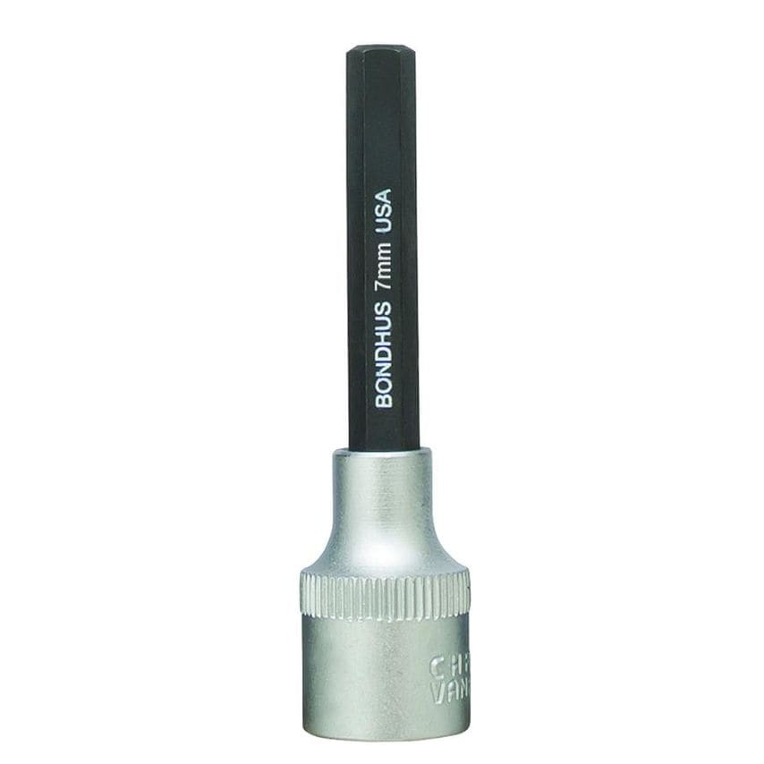 7mm Hex 2" Inhex Socket Bit + Hex Socket, 7mm, 43270