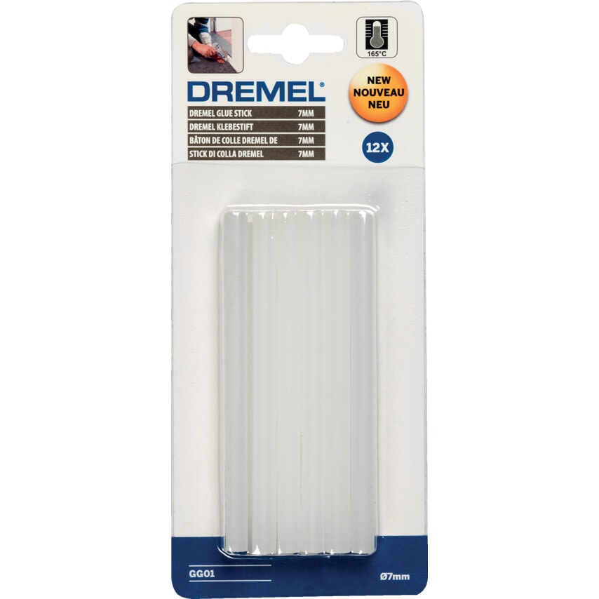 7mm x 100mm Multi-Purpose High Temperature Glue Sticks 165 - 195 C REF.GG01 - 2615GG01JA, Pack of 12