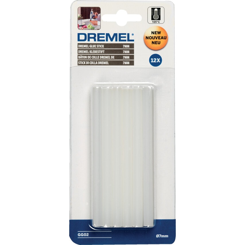 7mm x 100mm Multi-Purpose Low Temperature Glue Sticks 105 - 140 C REF.GG02 - 2615GG02JA, Pack of 12