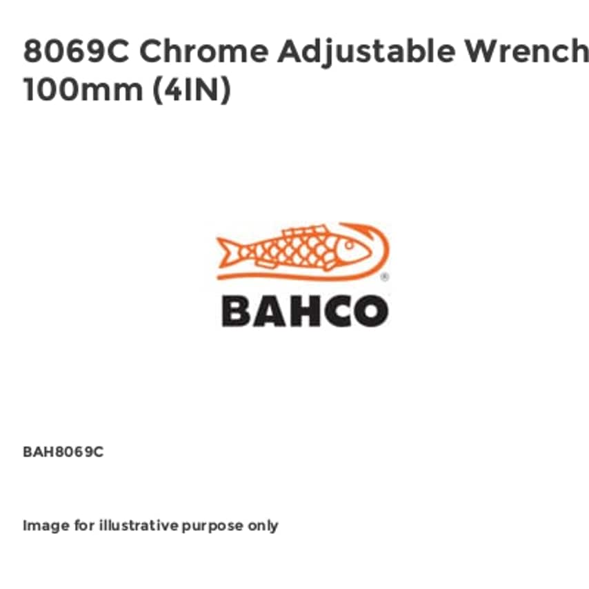 8069C Chrome Adjustable Wrench 100mm (4IN) BAH8069C