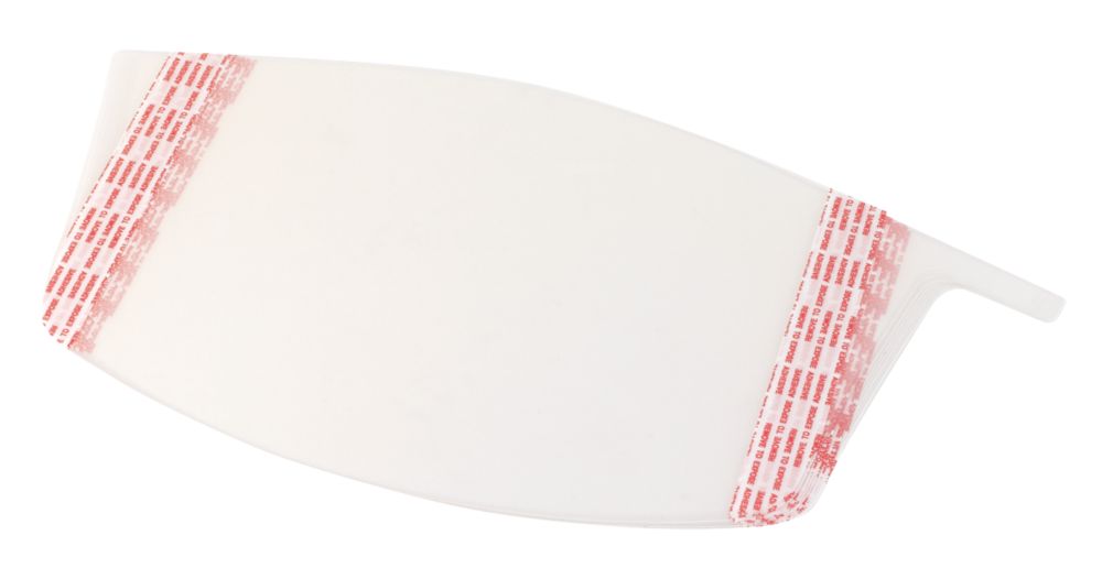 3M VersaFlo Peel Off Visor Covers Clear 10 Pack