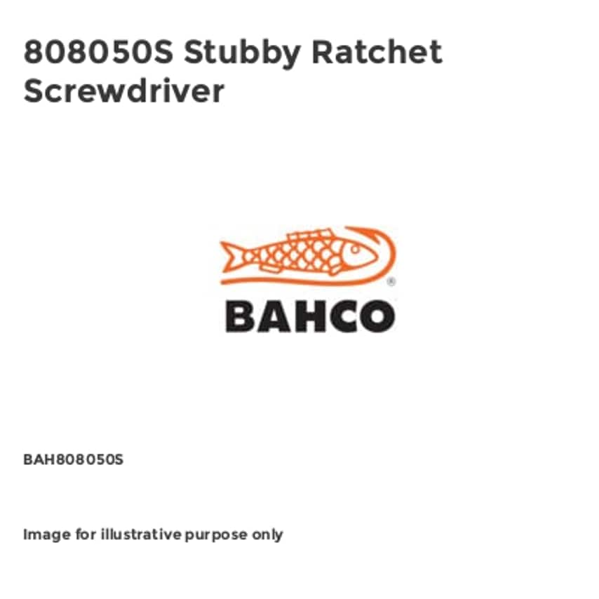 808050S Stubby Ratchet Screwdriver BAH808050S