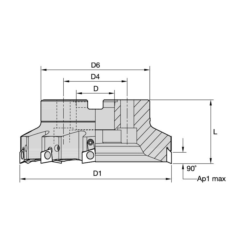80A05RP90BG15C1WUPM Fix-Perfect 0 Alu Shell Mill D