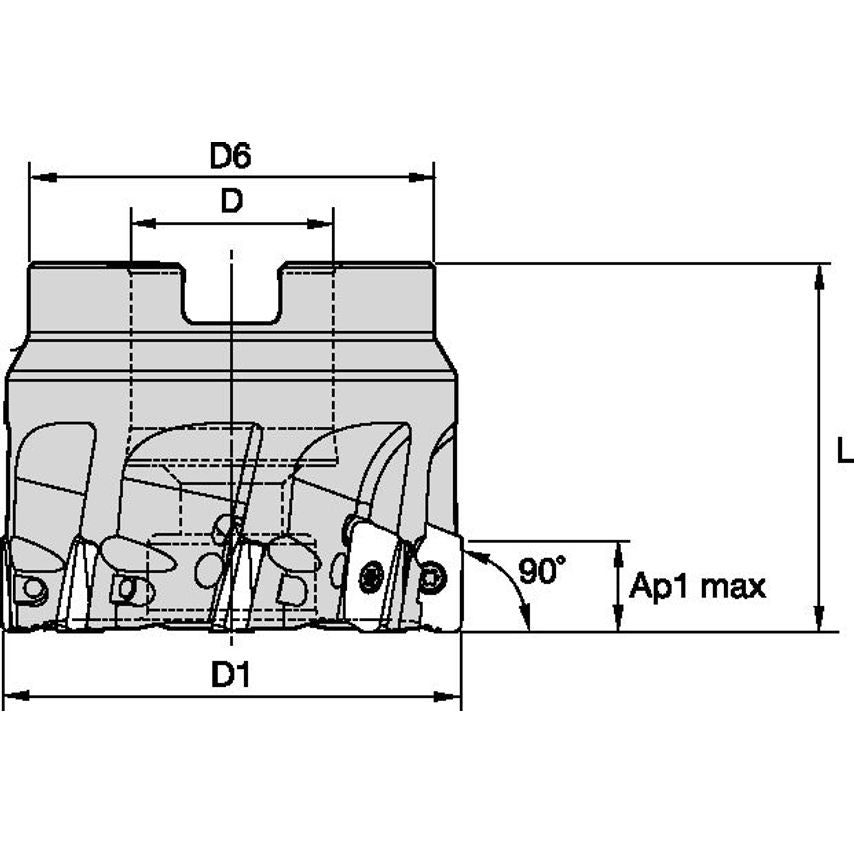 80A10RS90ED10D Mill 1-10 Shell Mill 90 D 80