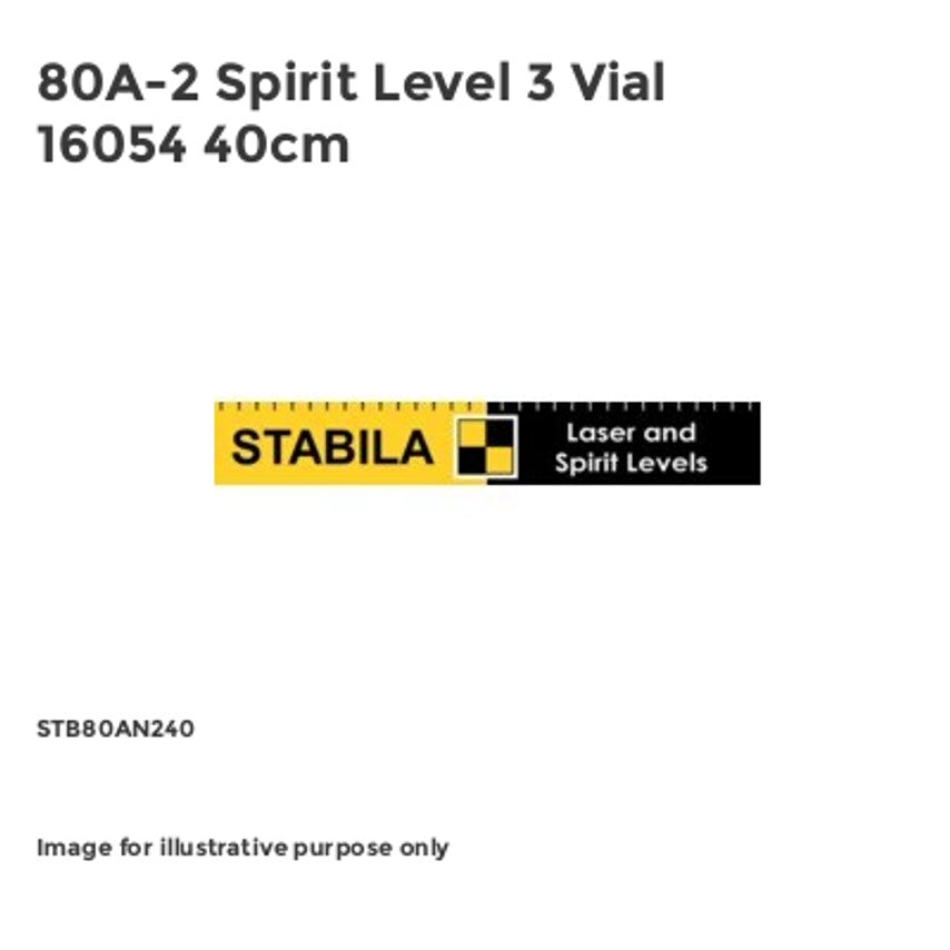 80A-2 Spirit Level 3 Vial 16054 40cm STB80AN240
