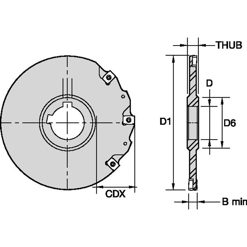 80F08NS90LN12N06 Slotting Cutter D=80 Z=8