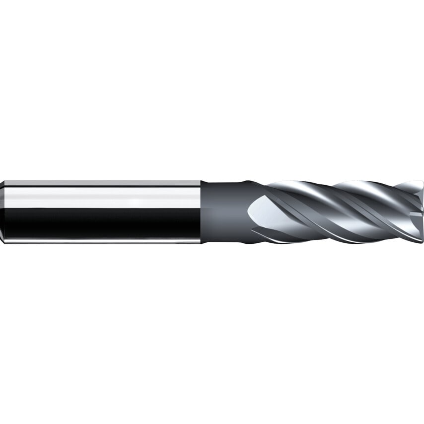 8.0MM 4 Flute 0.50 Radius Vari Helix TiAlN Coated Carbide End Mill