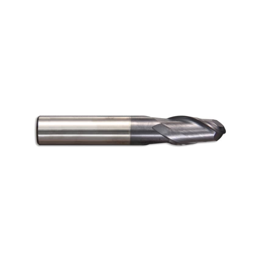 8.0X8MM 2 Flute Ball Nosed End Mill - TiAlN Coated