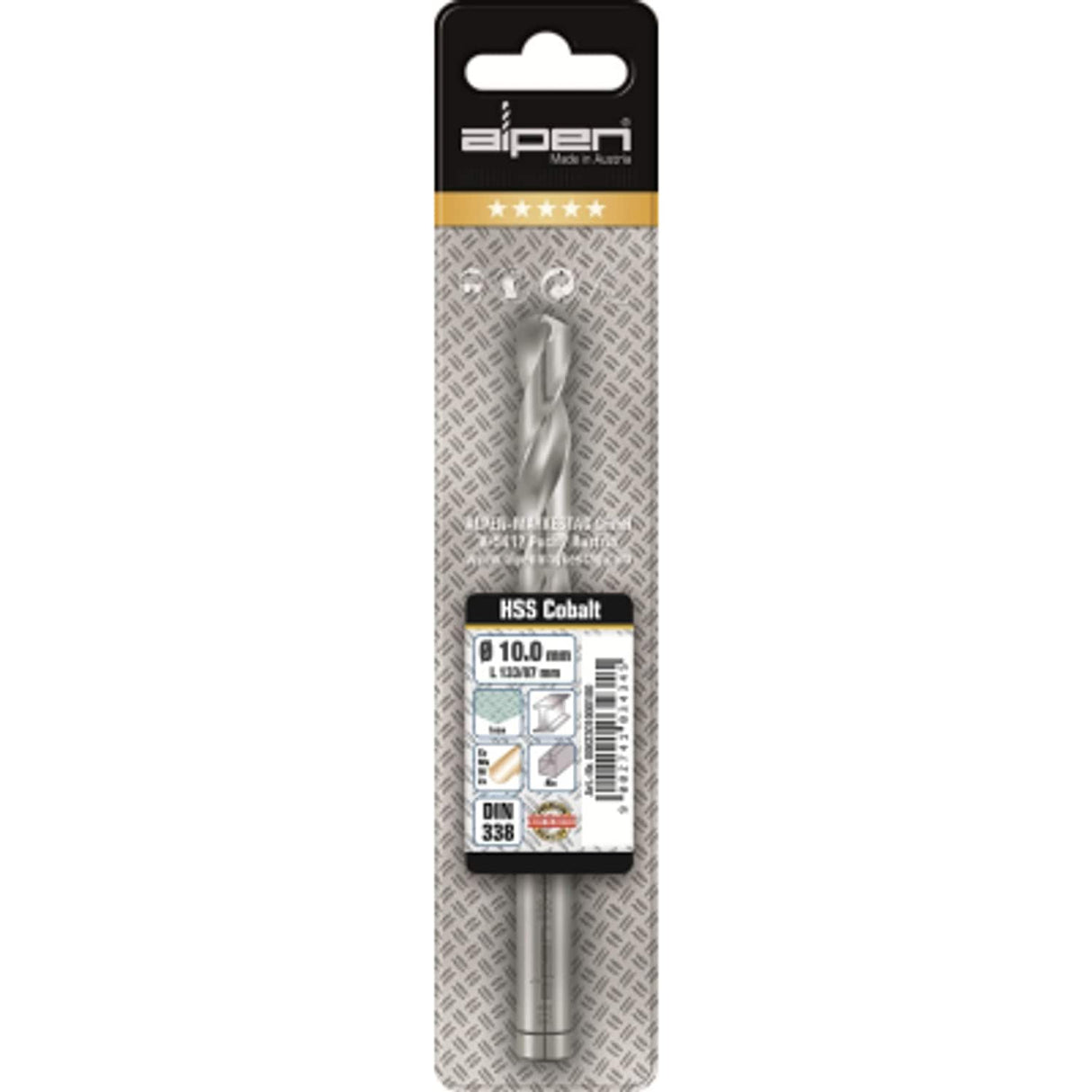 8.0mm HSS Cobalt Jobber Drill Wallet of 1