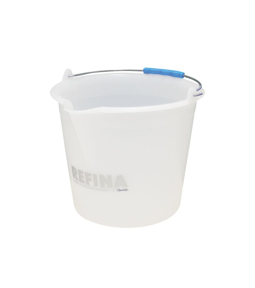 Refina  Plastic Gauging Bucket White 12Ltr