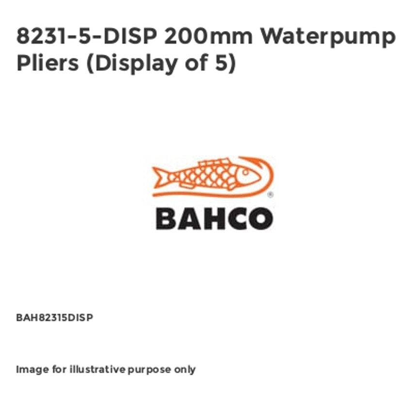 8231-5-DISP 200mm Waterpump Pliers (Display of 5)